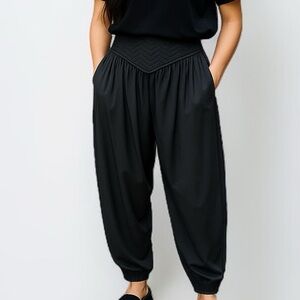 Vintage 80’s Wayne Clark Chiffon Harem Pants in Black | Size 10